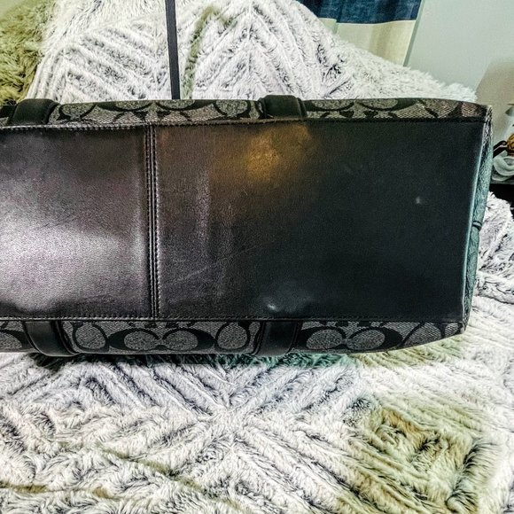 EUC - COACH PERRY BUSINESS TOTE IN SIGNATURE COATED CANVAS (F54799) - Picture 8 of 11